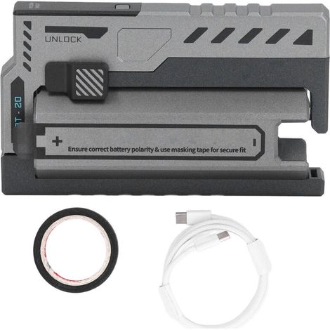 2 in 1 Mobile Battery Charger, Reusable Slim Portable Charger 20700, Lithium Battery Charger, Replaceable Battery Charging Case for Flat Cylindrical. (1/5)