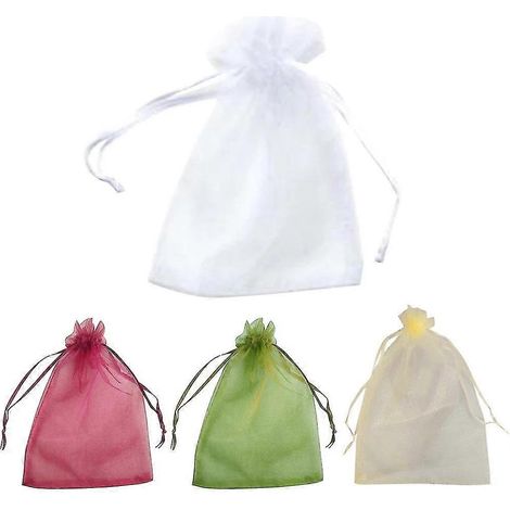 Sacs en filet pour vignes 20/50/100 pièces protection des fruits et légumes filet anti-oiseaux 17 x 23 cm (100 pièces) couleurs assorties (1/4)