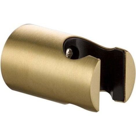Soporte para cabezal de ducha, 56 x 31 mm, soporte de ducha extraíble, soporte de cabezal de ducha ajustable, soporte para ducha de mano con tornillo (dorado) (1/4)