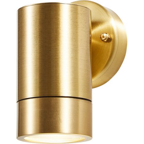 Litecraft Talon Wall Light Outdoor Up or Down IP54 Fitting - Brass (1/5)
