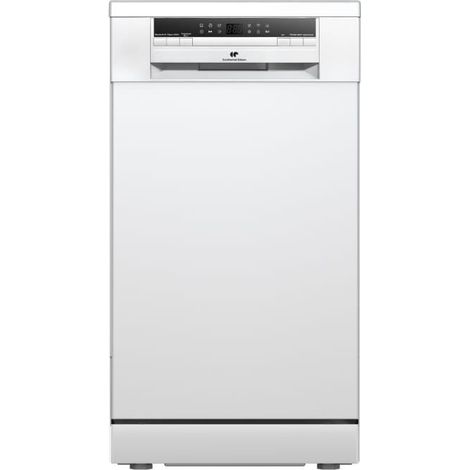 Continental Edison – Lave-vaisselle pose libre 11 couverts – Largeur 45 cm – Silencieux 47 dB – Blanc – Intégration facile dans petites cuisines