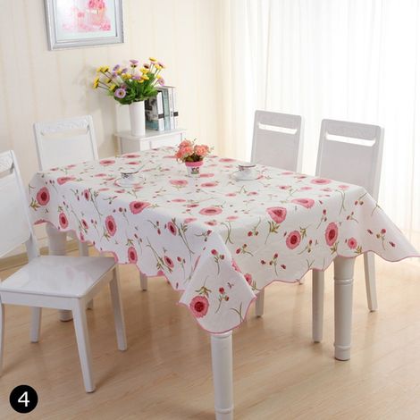 Tovaglia in PVC impermeabile e resistente all'olio, 106 x 152 cm / 137 x 183 cm, decorazione per tavolo da casa, ristorante e cucina, 1 pezzo (modello n. 4, 106 x 152 cm, l'articolo si riferisce solo  (1/5)