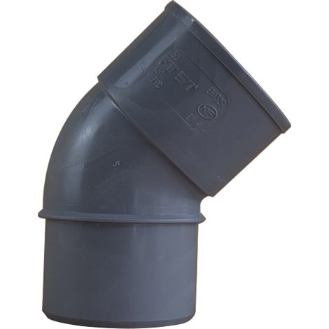 Coude PVC 45° Mâle/Femelle Ø50 - First Plast (1/5)