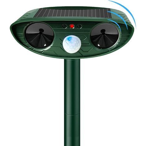 1 Répulsif Ultrason Solaire Étanche Ip44 Détecteur Mouvement 9m Pour Chat Chien Rongeur Jardin (1/5)