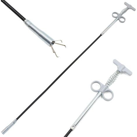 Flexible Claw Pliers Pipe Cleaning Tool Gripping Tool (Spring Pressure System) 4 Jaws Multi-functional Tool for Kitchen Sink, Bathroom - 90 cm 1 Piece (1/5)
