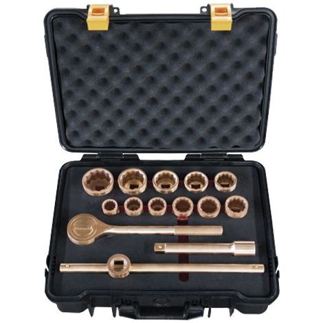 Juego de llaves de vaso 3/4' antichispa Cu-Be 14 piezas ALYCO