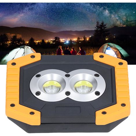 Lampe de travail COB avec support rotatif à 180°, lampe torche portable d'urgence, projecteur étanche pour le camping et la randonnée, lampe d'inspection automobile, lampe de réparation d'urgence (1/5)