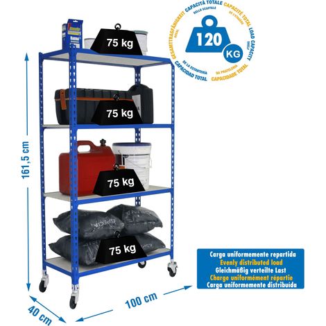 Simonrack Maderclick Mobile Plus Regal blau 157 cm