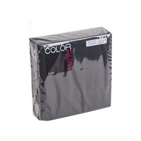 Paquets de 30 serviettes jetables en papier - Noir - 30 x 38 cm - Livraison gratuite