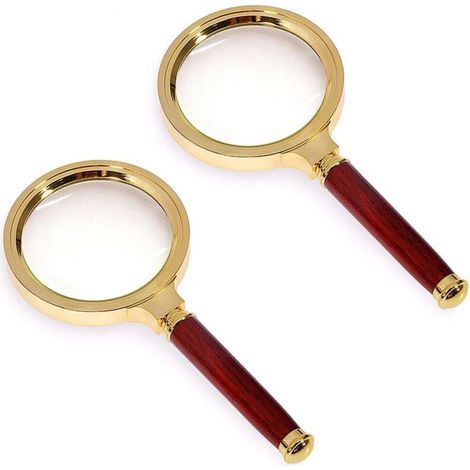 Loupe grossissante x10, lot de 2, 80 mm - Idéale pour lecture, extérieur, expertise bijoux (1/4)