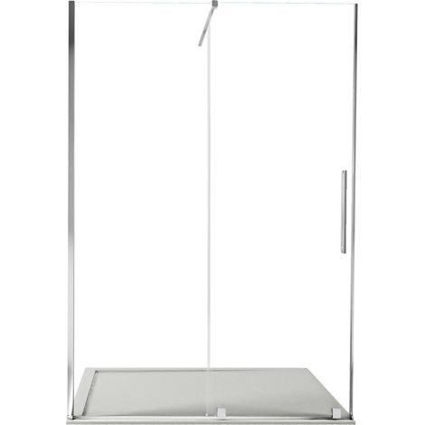 Porta doccia scorrevole 8mm h200 senza profili brenta, seleziona misura 140 (1/5)