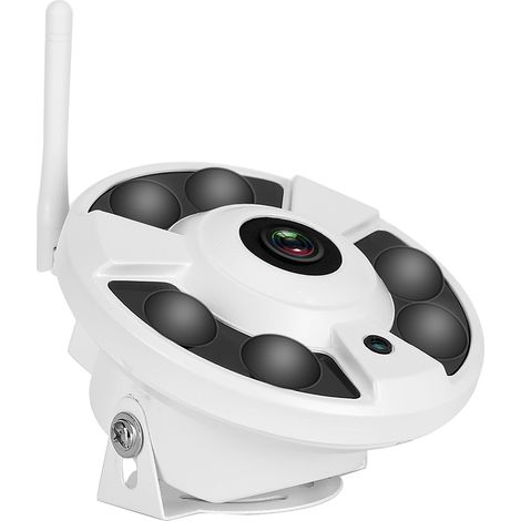 Caméra IP Fisheye panoramique 360° avec vision nocturne infrarouge, Wi-Fi, résolution 1080p et alimentation 110-240 V. (1/5)