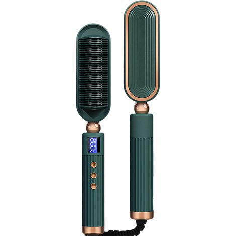 Brosse lissante chauffante pour femmes, peigne électrique à ions négatifs pour lisser et boucler les cheveux. (1/5)