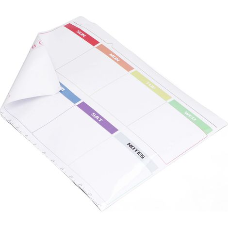 Lot de planification hebdomadaire BBT-001, tableau blanc autocollant repositionnable pour frigo, salle de classe, bureau, pédagogie créative pour enfants, ardoise effaçable flexible. (1/5)