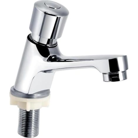 Bathroom Sink Faucet, Time Delay Tap for Bathroom, Automatic Closing Water Saving Washbasin Tap (1/5)