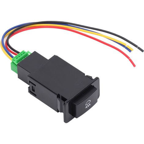 Interrupteur relais 12V 5 broches TS-12 pour phare antibrouillard auto moto bateau, boîtier ABS, IP67, gaine câblée, protection court-circuit surcharge polarité (1/5)