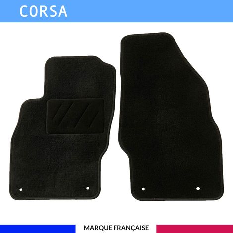 Tapis de sol voiture - Sur mesure pour  Opel CORSA (07/2006-08/2017) - Antidérapant - Tapis de sol avant 2 pièces (1/4)