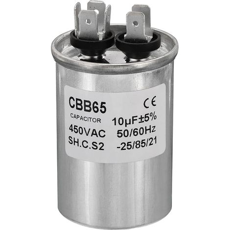 Cyclingcolors – Condensateur CBB65 10uF 450V – 45x85mm – Démarrage moteur électrique – Pour compresseurs et pompes à eau