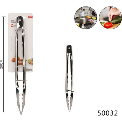 Kaela - Pinza Per Servire 12" 28cm In Acciaio Da Cucina Per Carne Insalata Pesce 50032 -