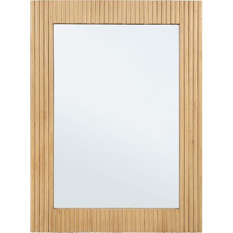 Miroir rectangulaire 60x80 avec cadre en bois naturel Charley YES
