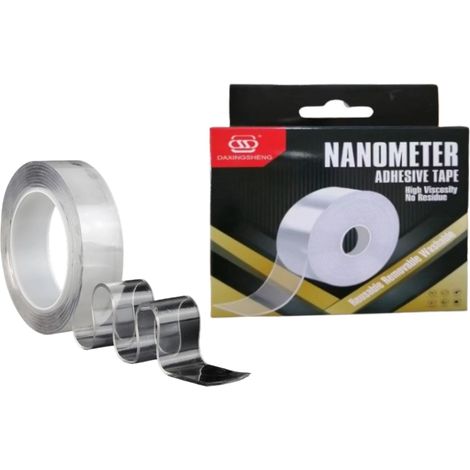 Nano-doppelseitiges, transparentes, selbstklebendes, wiederverwendbares Klebeband (1/5)