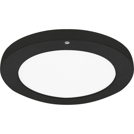 Plafonnier LED rond Ø30 noir/blanc 24W détecteur Struhm (1/2)