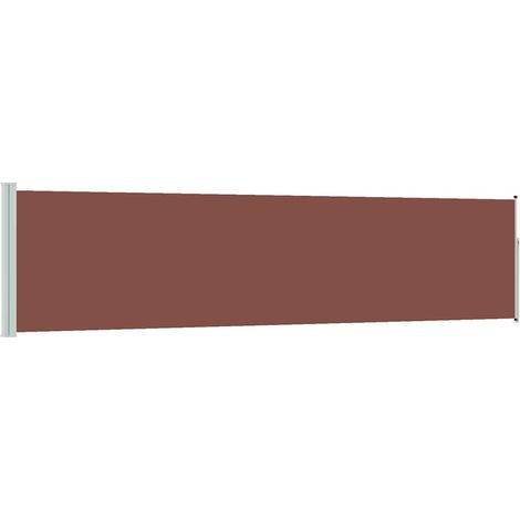 Maison Exclusive - Tenda Laterale Retrattile per Patio 117x514 cm Marrone (1/5)