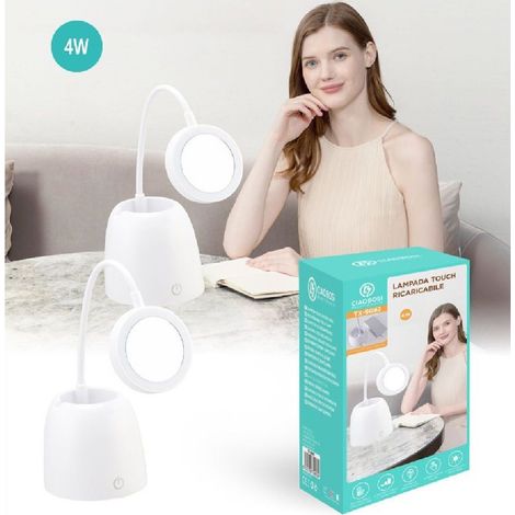 Linq - Lampada Touch Tx-9082 Tavolo Led Usb Specchio Ricaricabile 3 Luminosità Snodabile - (1/3)