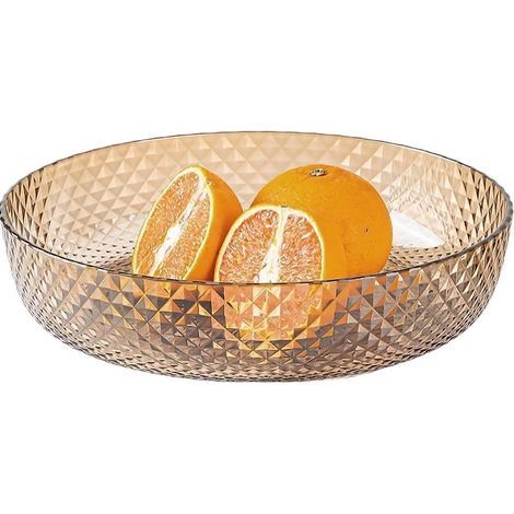 Bol à fruits Corbeille à fruits au design élégant Bols à fruits 25x5.5cm brun café (1/5)