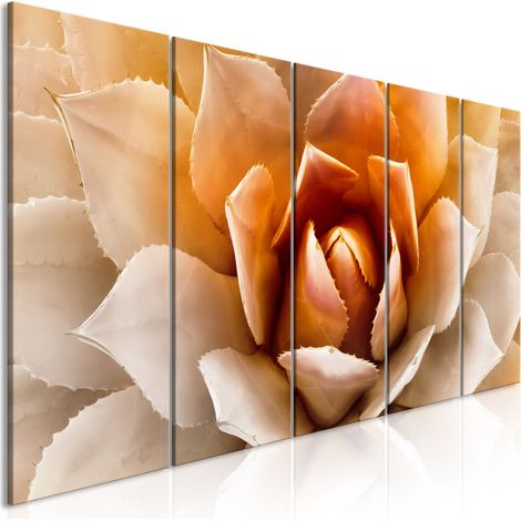 Tableau Imprimé 5 Panneaux "Agave Narrow Orange" 90 x 225 cm (1/2)