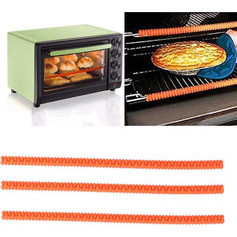 Ofenrostschutz, Ofen-Wärmeisolationsstreifen, Silikon-Anbrennschutzstreifen für Mikrowelle und Backofen, orange. (1/5)