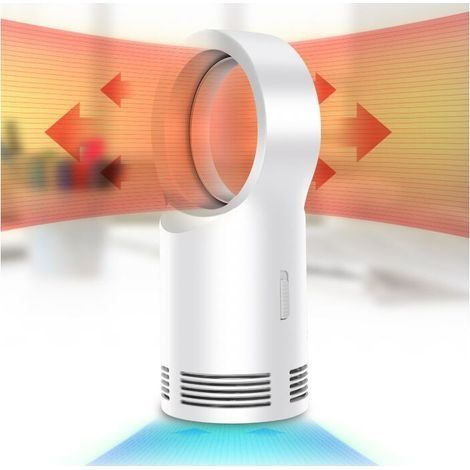 Elektrischer Heizlüfter für Zuhause, sicher und leise, Heizlüfter, Heizlüfter, Heizlüfter, flügelloser Heizlüfter – schwarz, 2611,5 cm (1/4)