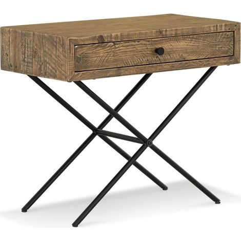 Console 1 tiroir - Bois-Métal - Marron - Décoration d'Autrefois (1/5)