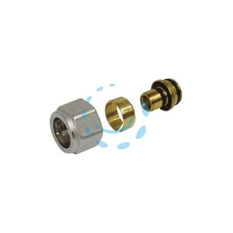 RACCORDO A COMPRESSIONE PER TUBO MULTISTRATO ART.595M - 1/2"-16x2 - pressione massima d'esercizio 10 bar