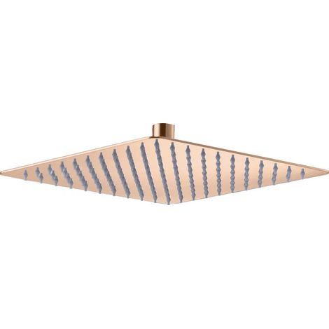 Rociador extraplano cuadrado 25×25 cm acero inox niquel óxido