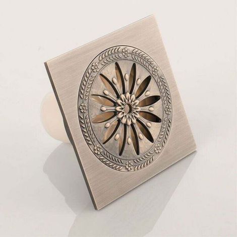 Caniveau De Douche - Laiton - Acier Inoxydable 304 - Anti-Odeurs - 10x10 Cm - Grille Amovible (1/4)