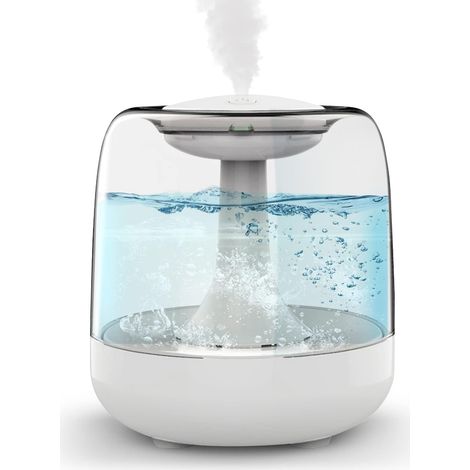Mini humidificateur, humidificateur d'air ultrasonique USB 440 ml avec veilleuse colorée, arrêt automatique, 2 modes de brumisation, super silencieux (1/5)