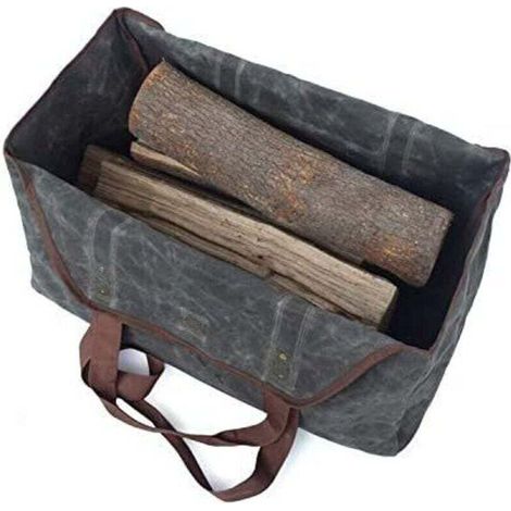 Sac fourre-tout portable pour bois de chauffage - Sac de rangement pour bois de chauffage - Sac de rangement pour bois de chauffage - Sac de rangement pour bois de chauffage