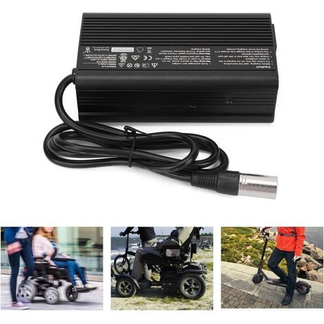 Chargeur de batterie 24V 8A pour scooter électrique et fauteuil roulant – Tension 110-240V – Protection contre courts-circuits (1/5)