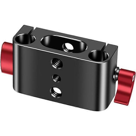 Doppelte Montagehalterung aus Aluminiumlegierung für 15-mm-Stangen mit 1/4"- und 3/8"-Bohrungen für die Stativgrundplatte (1/5)