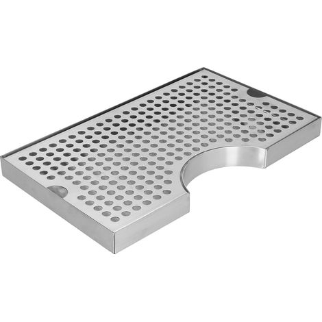 Plateau de réception pour bar - Facile à nettoyer, robuste et anti-rouille - Design brillant unique - Idéal pour tours à bière et restaurants (1/5)