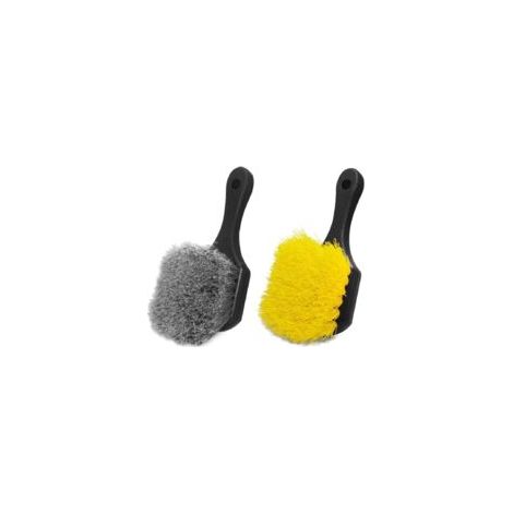 Set di 2 spazzole per la pulizia di cerchi e pneumatici auto, spazzole per ruote, kit di spazzole automatiche per la pulizia delle ruote, strumenti di pulizia con setole - Crezuo