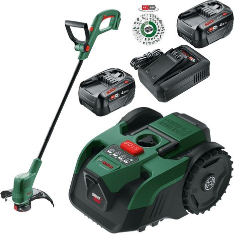 Bosch VISIMOW Robotic Lawnmower VISIMOW18V-100 2x 4.0Ah Battery & Grass Trimmer (1/5)
