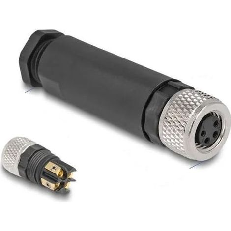 M8 STECKVERBINDER A-KODIERT 4 PIN FEMELLE POUR MONTAGE AVEC SCHRAUBANSCHLUSS 60532