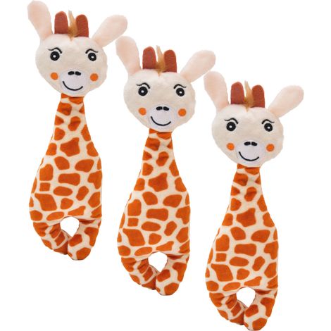 Aumüller Katzenspielkissen Giraffe Gina, 3er Set - Spielzeug für Katzen mit Baldrianfüllung (1/4)