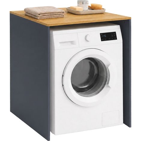 Meuble lave-linge, anthracite, bois d'ingénierie, 88 x 68 x 60 cm (1/5)