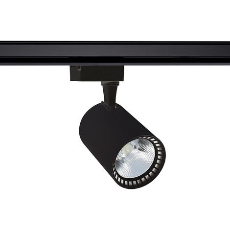 Faretto LED Binario Monofase 40W Bron Nero 4000K Bianco Naturale
