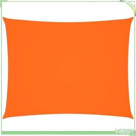 Voile de parasol - FAFEICY - 135710 - Rectangulaire 3,5x5 m - Tissu Oxford PU - Orange (1/5)