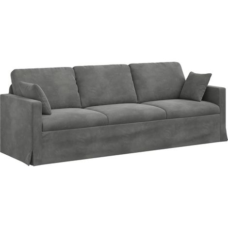 Canapé Gris foncé 228 x 78 x 80 cm Velours (1/5)