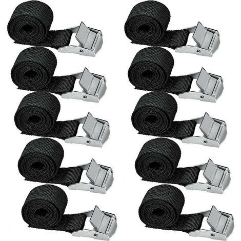 10pcs Lashing Straps 200cm Fastening Kit for Motorcycle/Car/Bicycle Rack Tightening Straps Maximum Load 500kg (1/5)